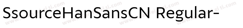 SsourceHanSansCN Regular字体转换